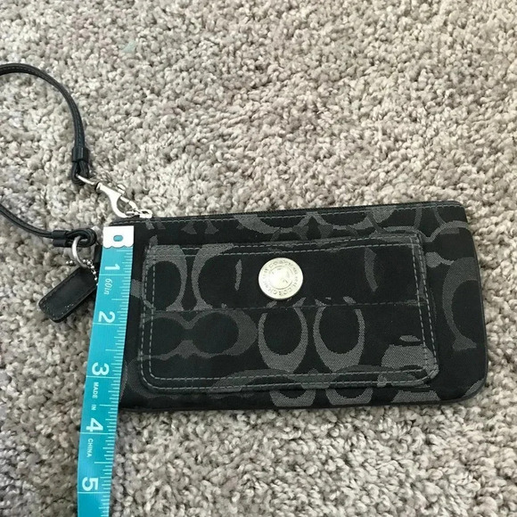 Coach Black Signature Wristlet - Picture 4 of 7